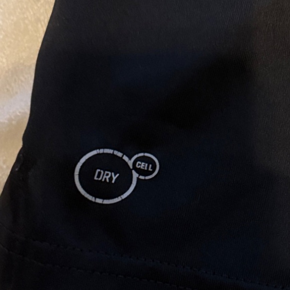 Puma Men's Striped Blue and Black Polo - Picture 5 of 5